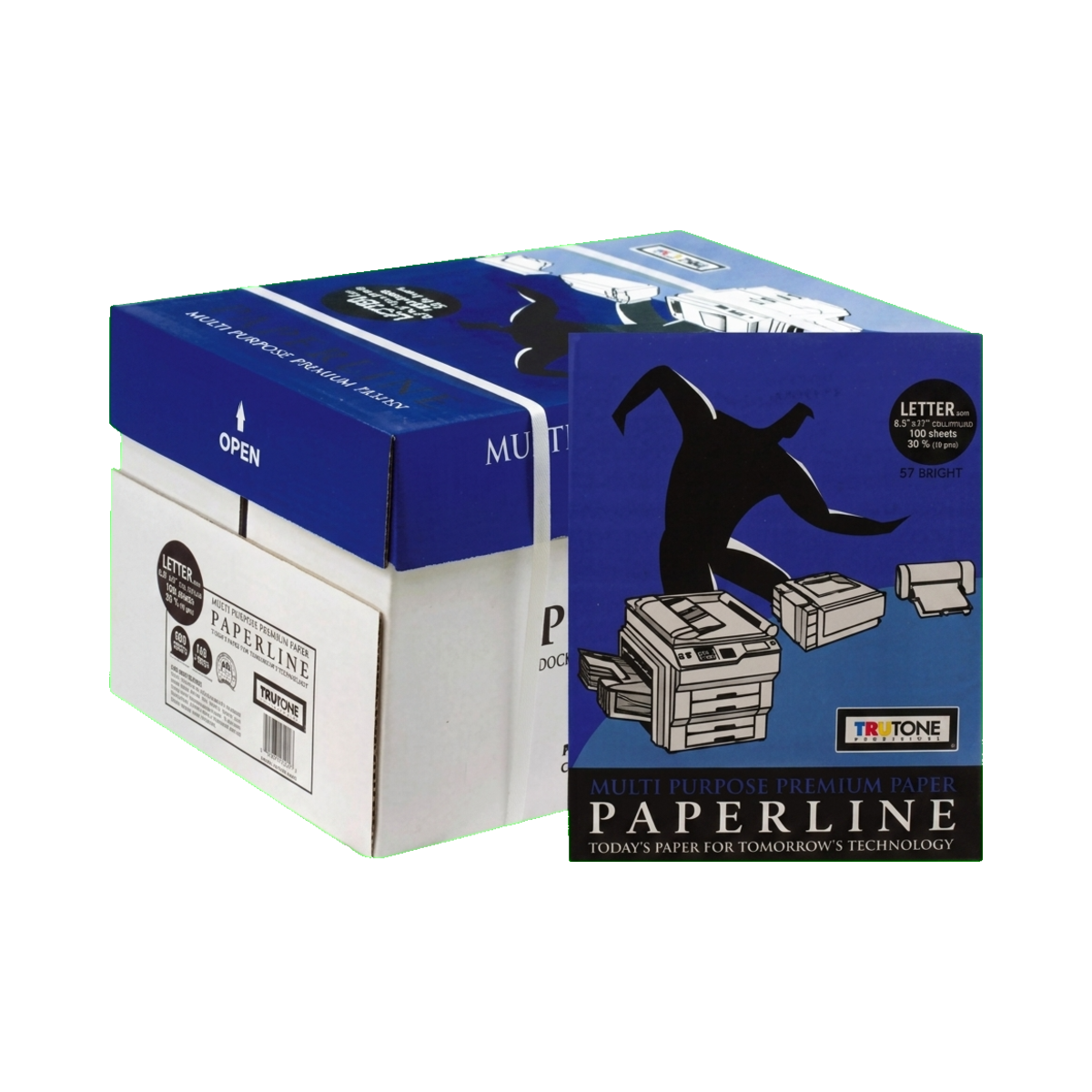 PAPEL BOND BLANCO PAPERLINE 8.5x11 20LBS 70GR 97BR