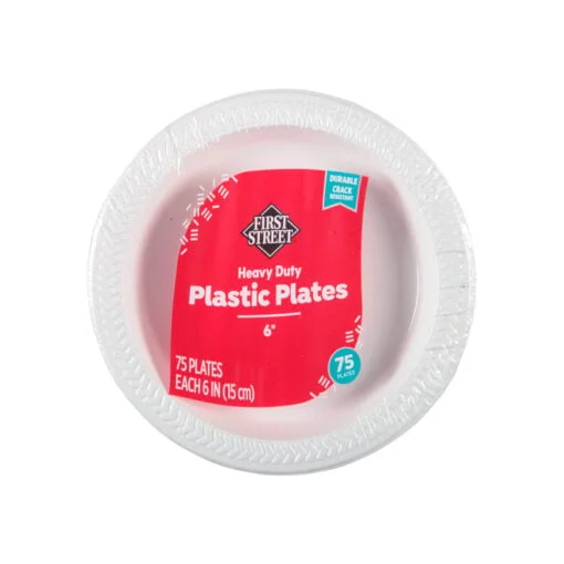 PLATO DE PLASTICO 6" FIRST STREET 75 PZAS